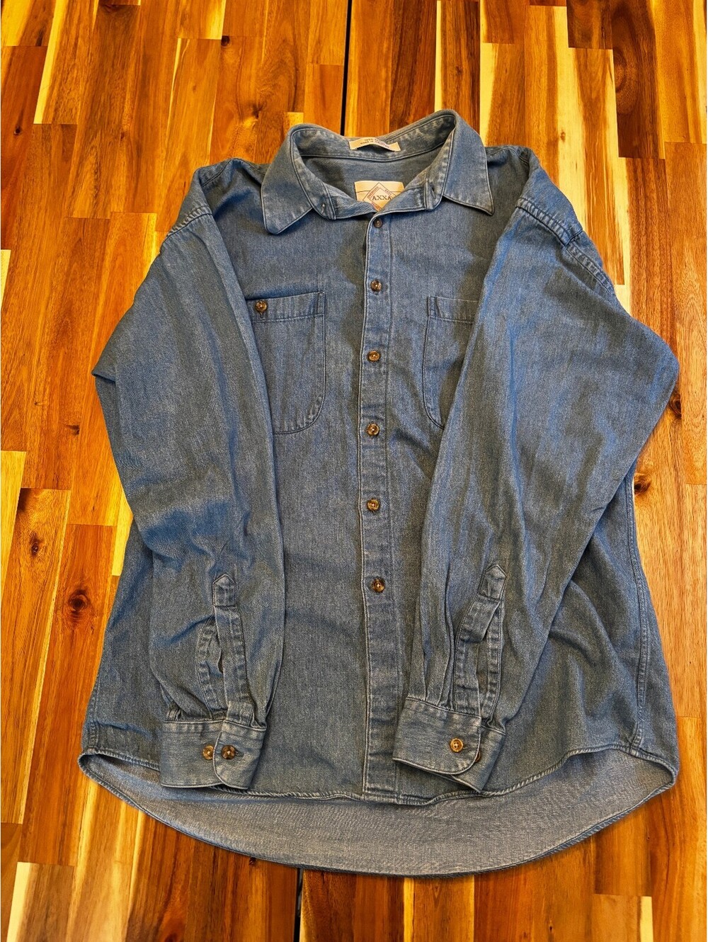 Vintage Alexa Blue Chambray Denim Button Down Shirt Women’s 16 Oversized (2036)